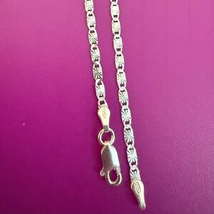 8.5” Valentino Chain Anklet Sterling Silver